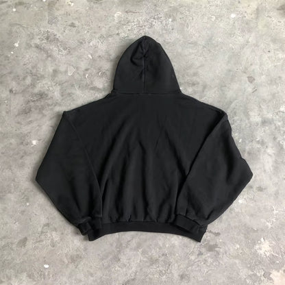 Fashion 1:1 Streetwear Kanye West DONDA Quality Printed Velvet Sweatshirt Casual Loose Oversized Tops Hoodies for Men